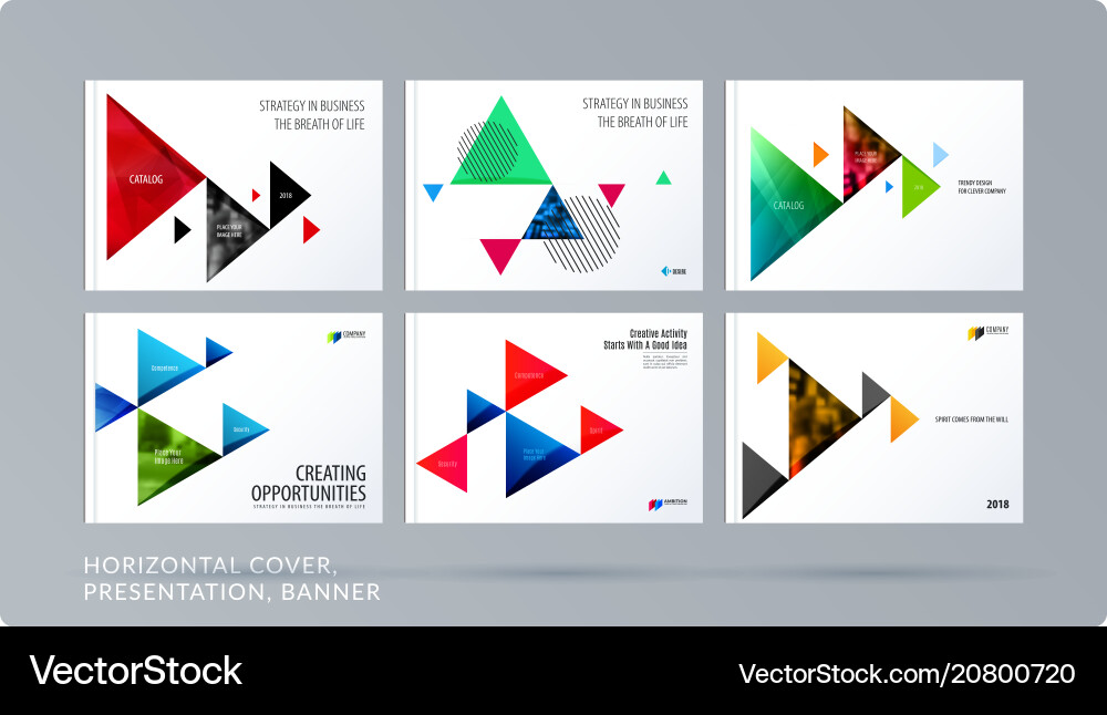 Triangular Presentation Templates vector image