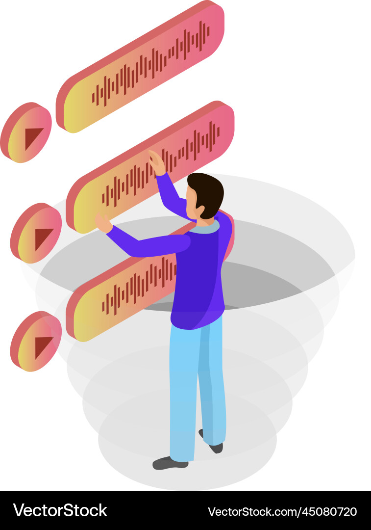 Voice control messaging composition Royalty Free Vector