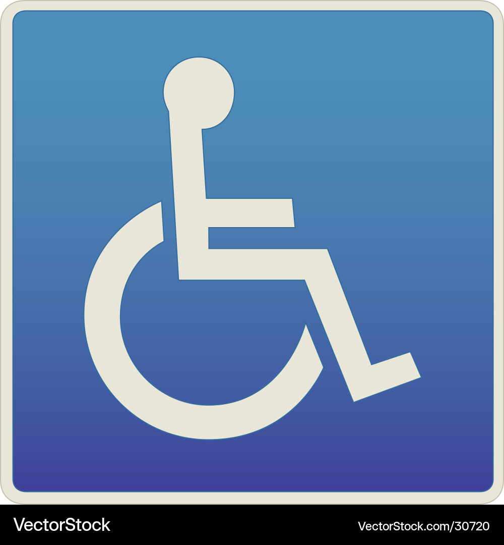 Wheelchair Accessibility Sign vector image