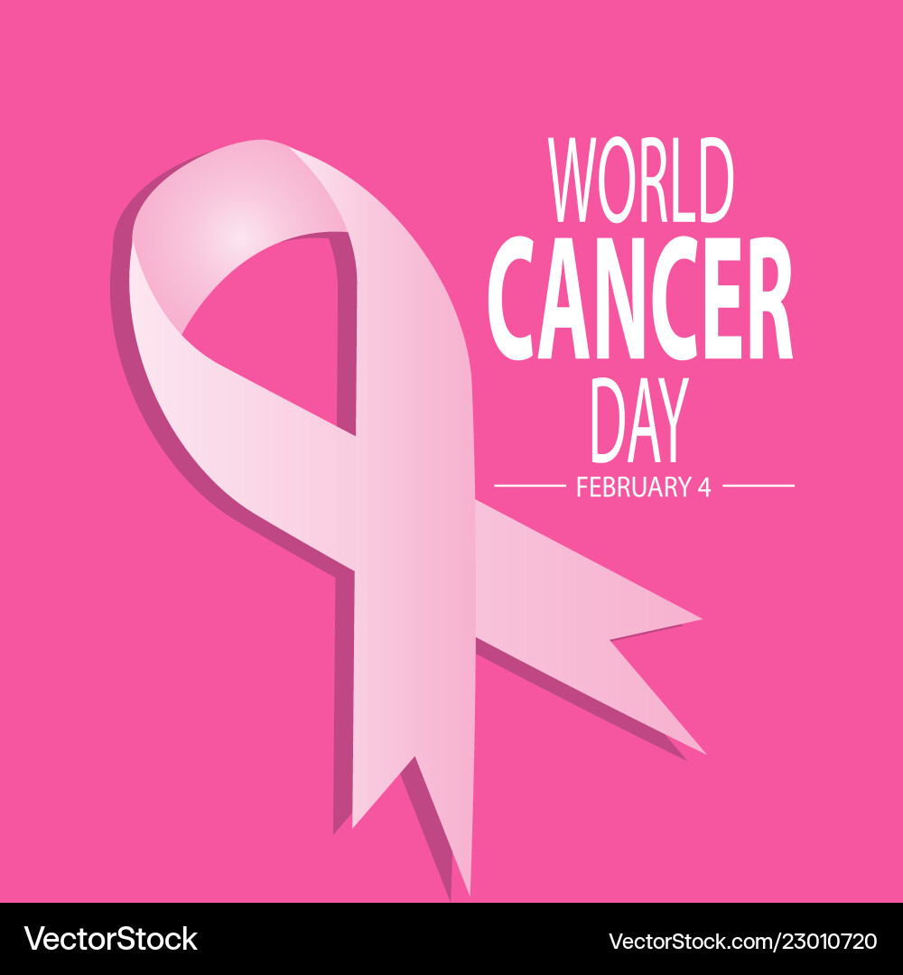 World cancer day concept february World cancer day concept february vector image