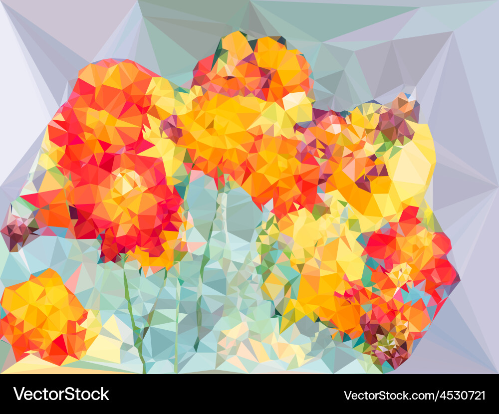 Abstract vivid color polygonal background from Vector Image