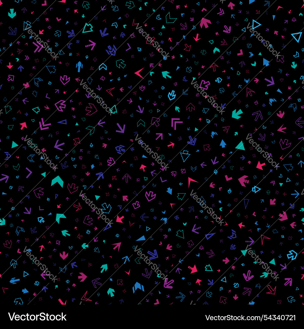Arrows and pointers seamless pattern Arrows and pointers seamless pattern vector image