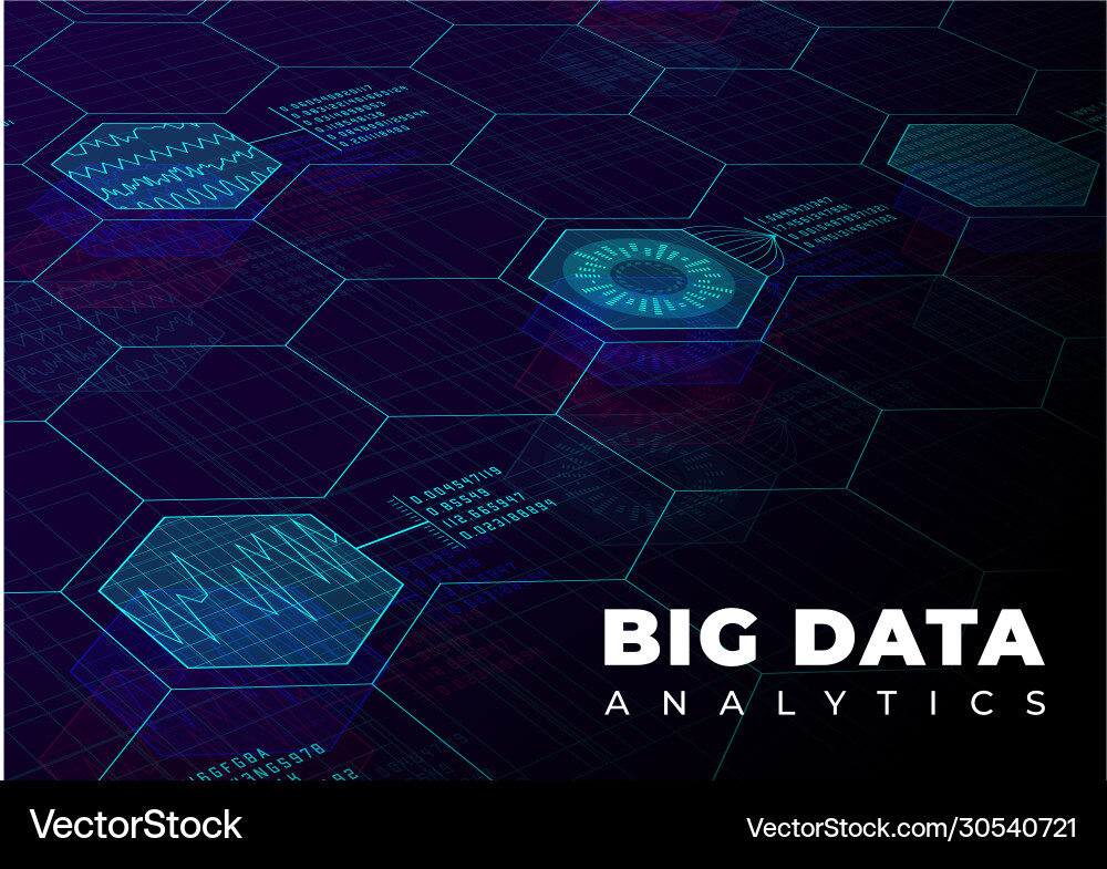 Big Data Analytics Background vector image