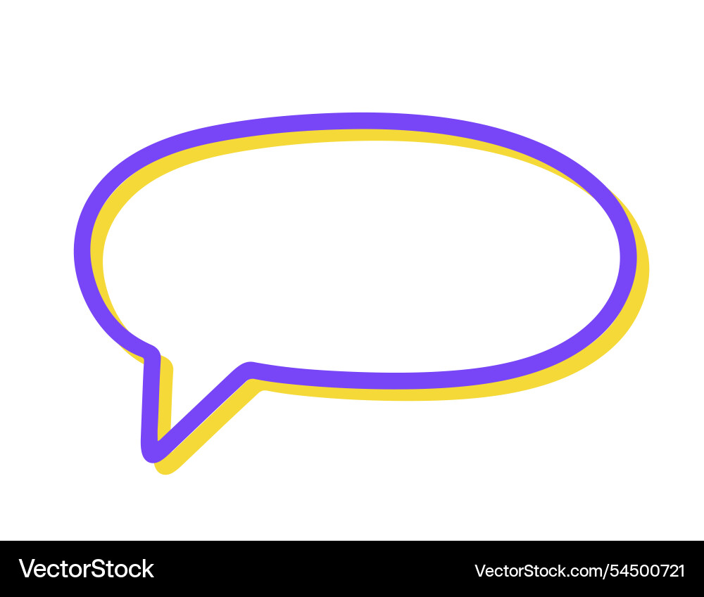 Chat speech bubble message text cloud shape Chat speech bubble message text cloud shape vector image