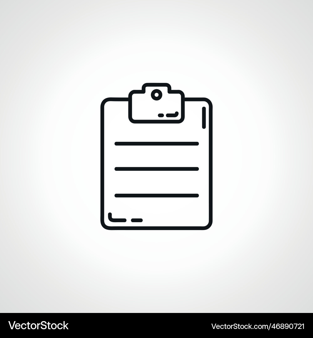 Checklist line icon clipboard with checkmarks Checklist line icon clipboard with checkmarks vector image
