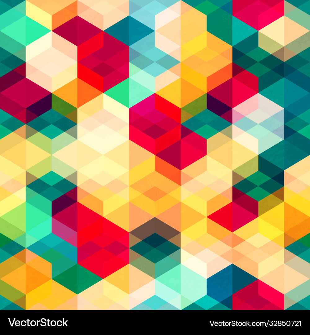 Colored mosaic seamless pattern Colored mosaic seamless pattern vector image