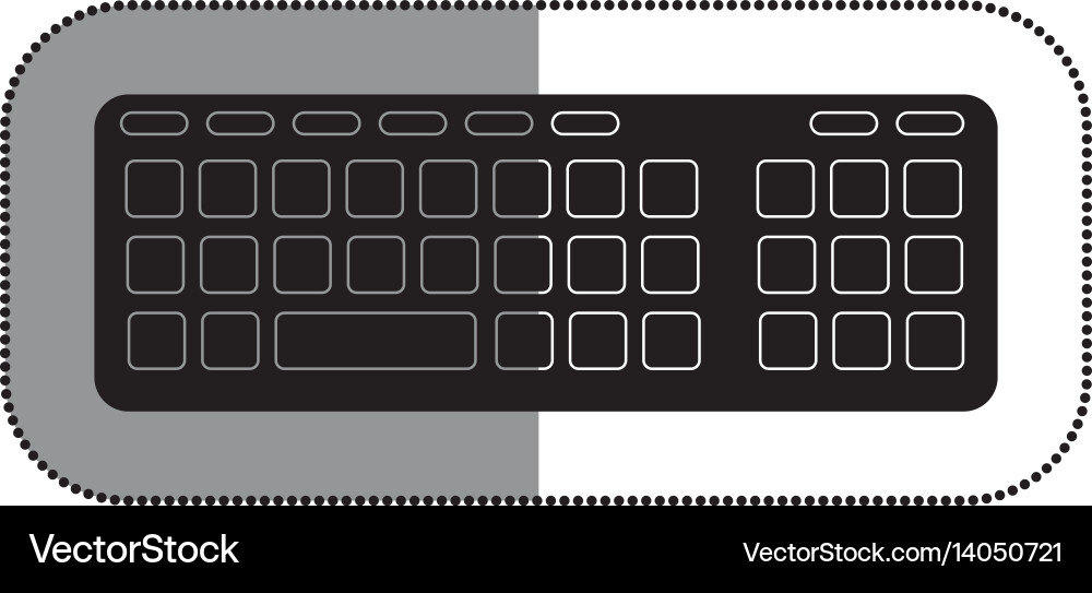 Computer keyboard isolated icon vector image