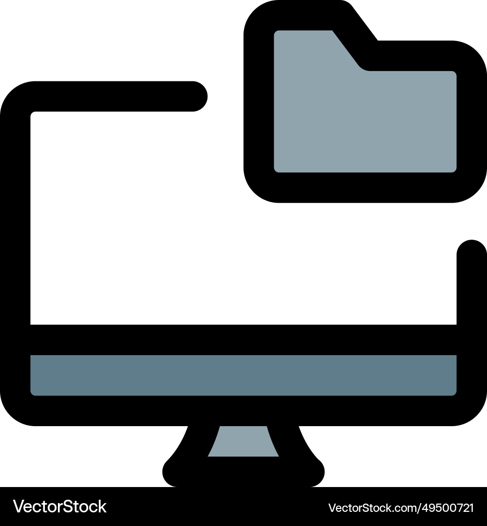 Digital folder for organizing and storing files vector image
