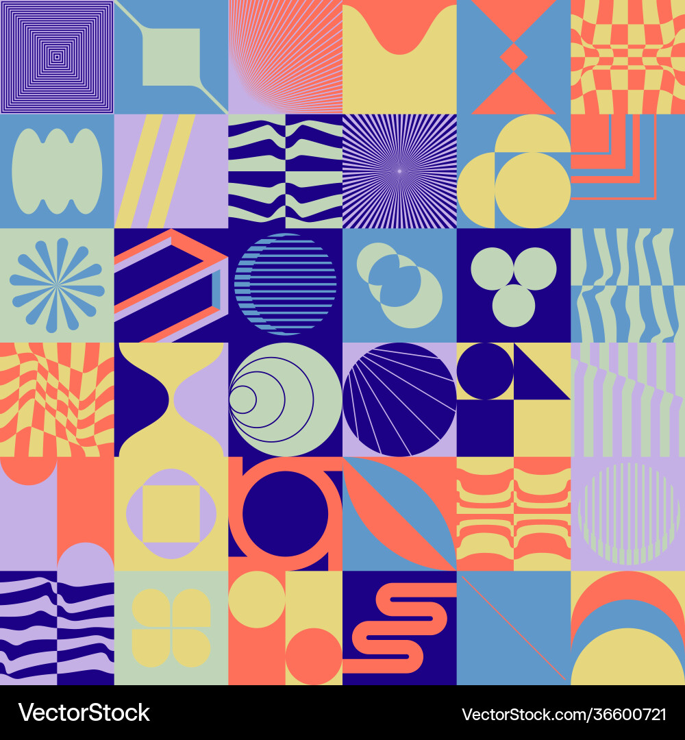 Dynamic Geometric Pattern Vector Image