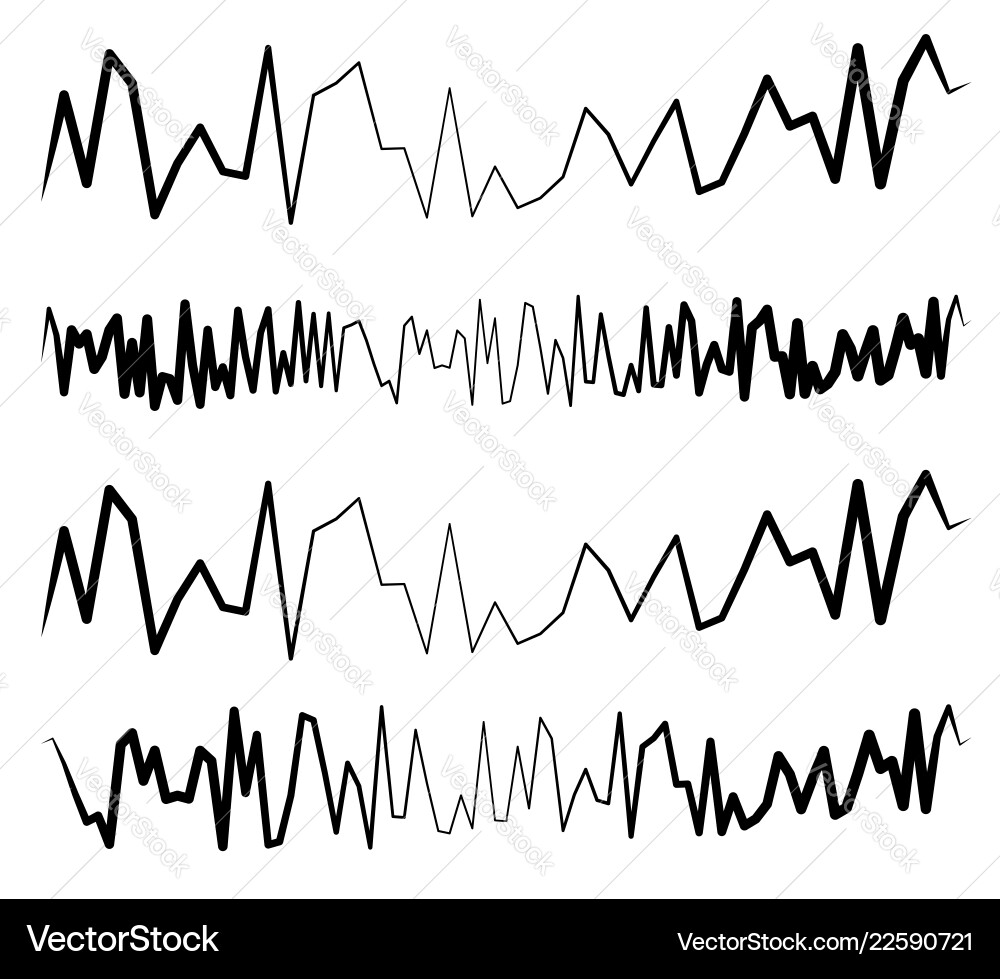 Equalizer eq lines in zig-zag irregular Equalizer eq lines in zig-zag irregular vector image