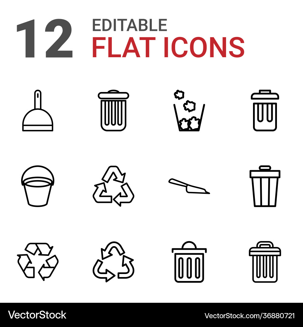 Garbage icons Vector Image