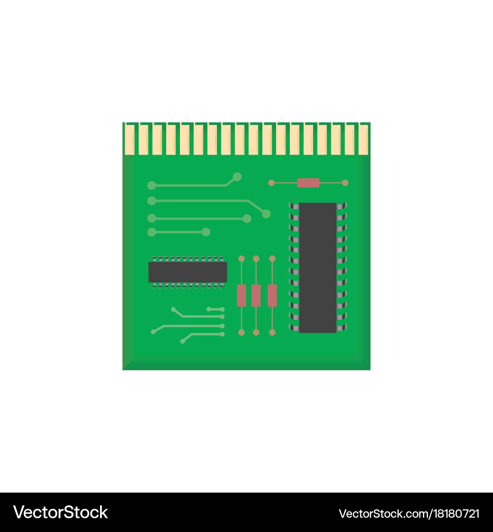 Microchip scheme chip isolated minimal icon vector image