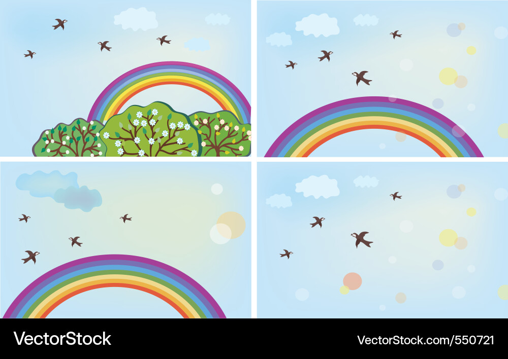 Rainbows Royalty Free Vector Image - VectorStock