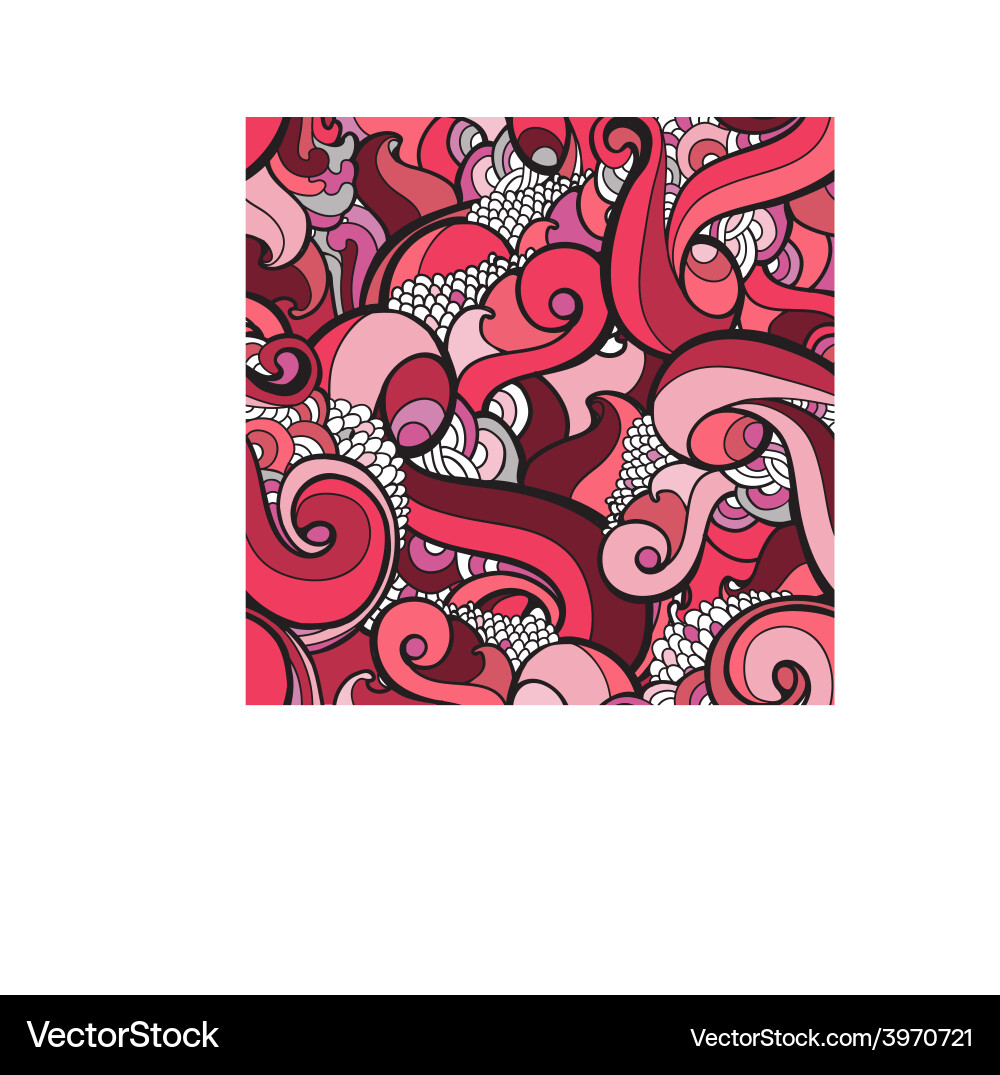 Red Wavy Abstract Pattern vector image