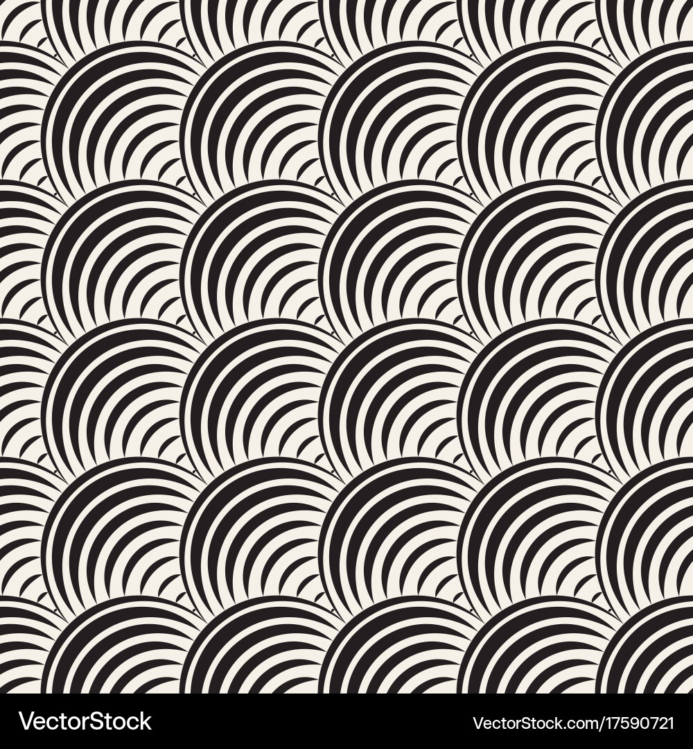 Seamless rounded lines pattern abstract Vector Image