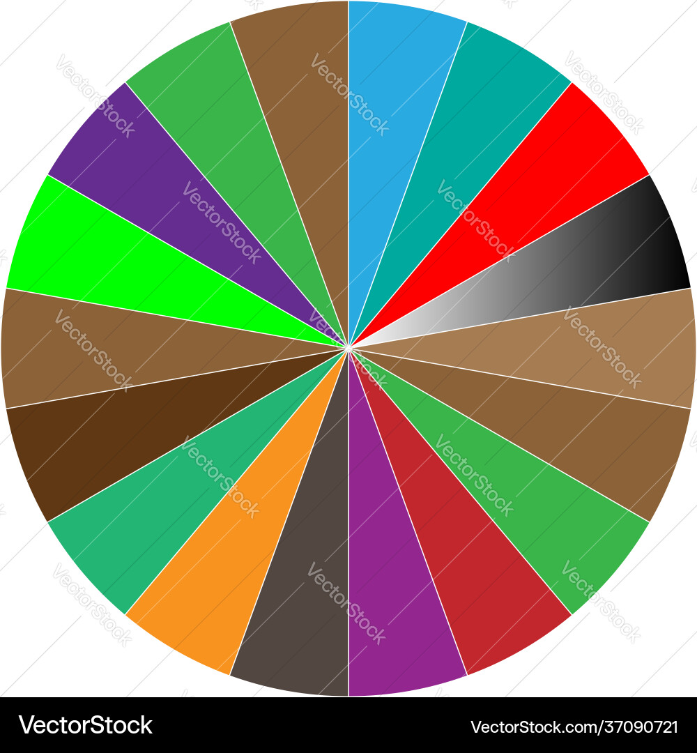 Segmented circle pie graph chart infographics Segmented circle pie graph chart infographics Vector Image