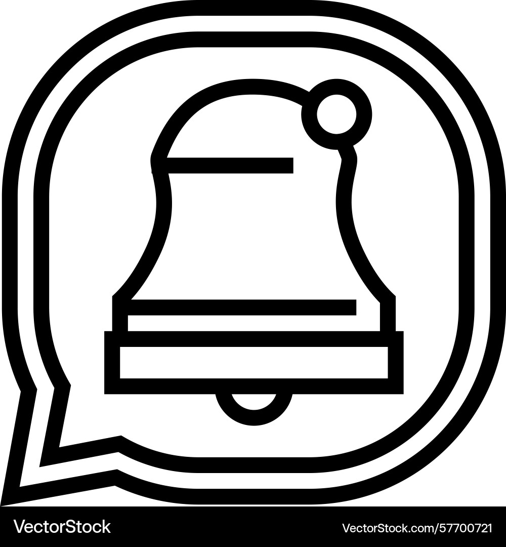 Smart notifications line icon Vector Image