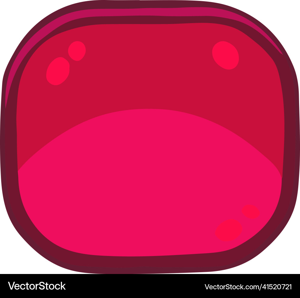 Square pink button for game or website Square pink button for game or website vector image
