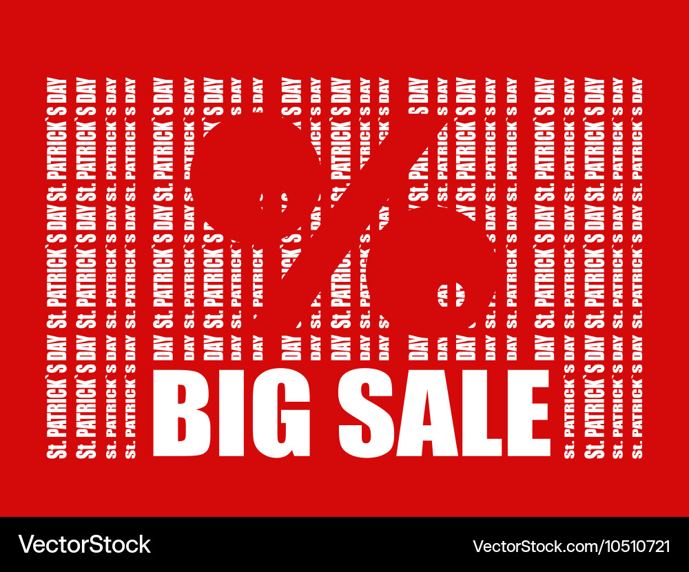 St patricks day text bar code Vector Image