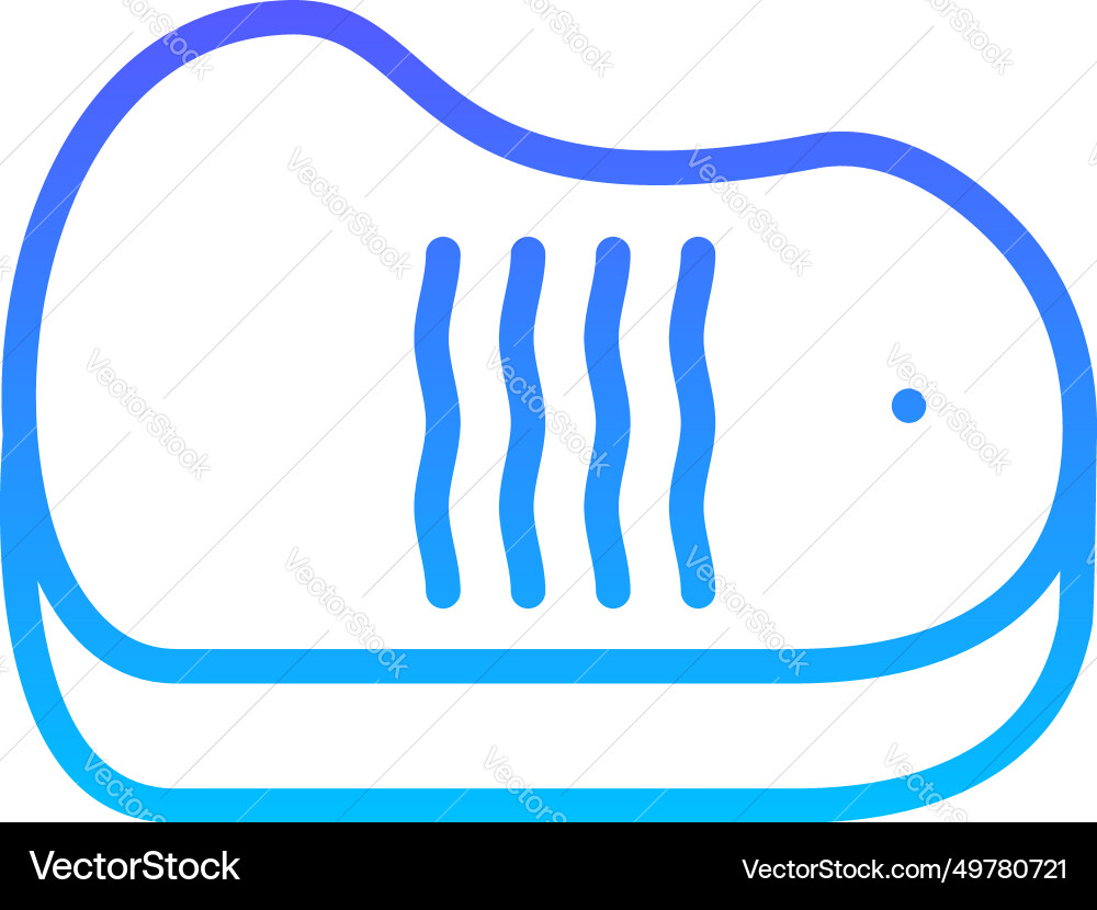 Steak line gradient icon pictogram symbol visual Vector Image
