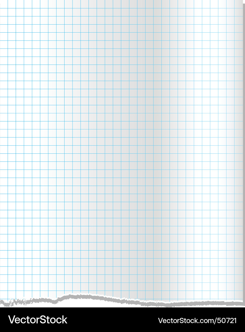 Torn Graph Paper Sheet Vector Image