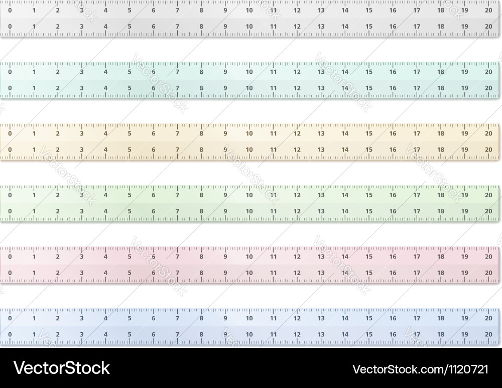 Transparent plastic rulers Royalty Free Vector Image