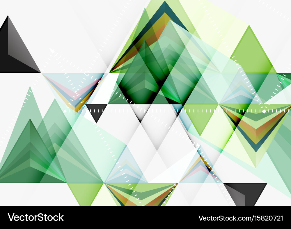 Triangular low poly a4 size geometric vector image