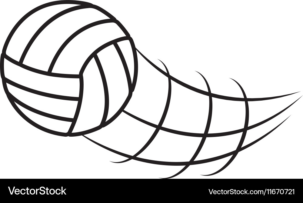 Volleyball balloon sport icon vector image
