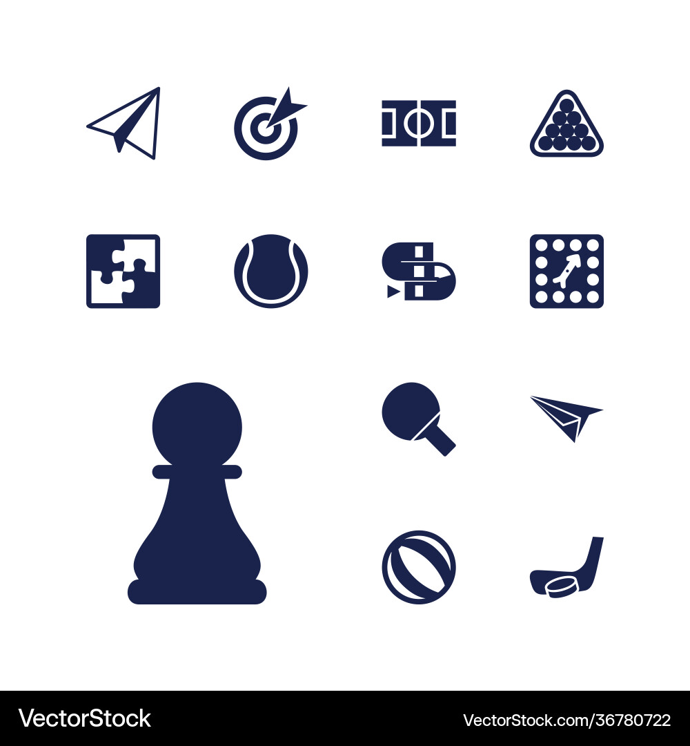 13 game icons Vector Image