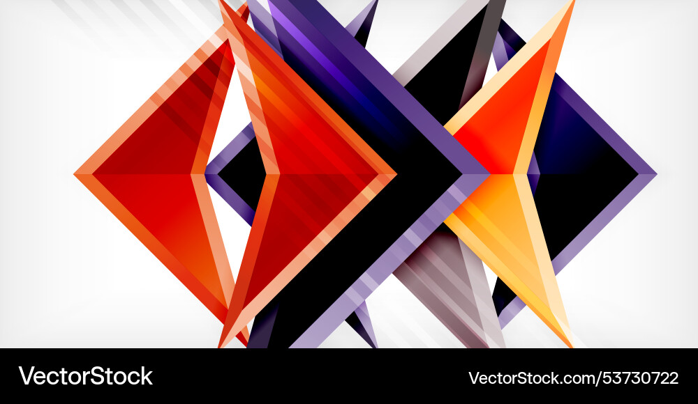 Abstract background color triangles and arrows Vector Image