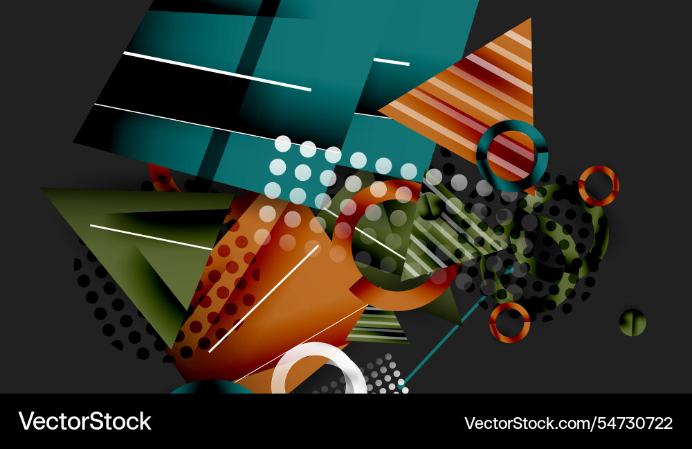 Abstract background geometric design with colorful Vector Image