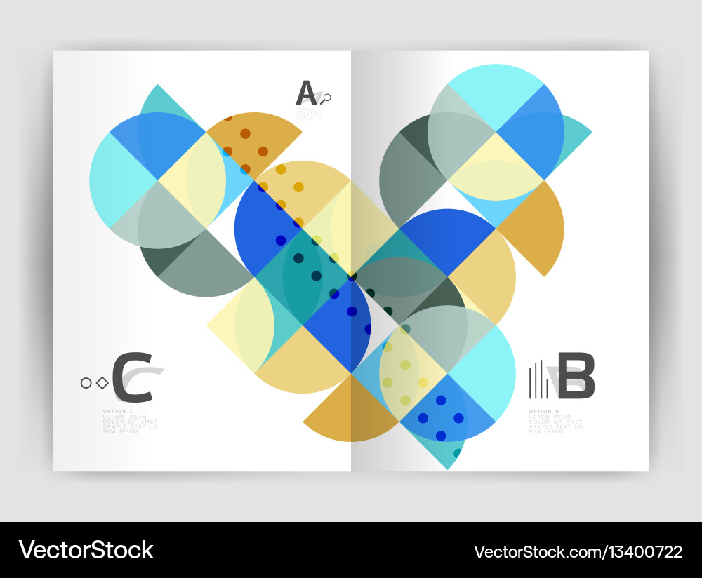 Abstract background with color triangles annual Abstract background with color triangles annual Vector Image