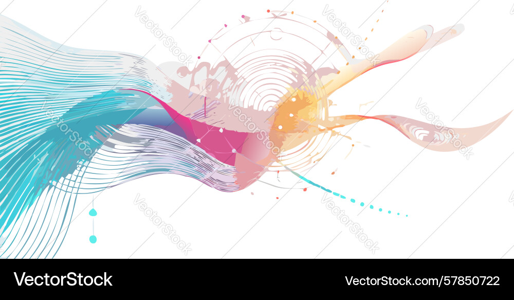Abstract dissolving liquid flow dynamic art Vector Image