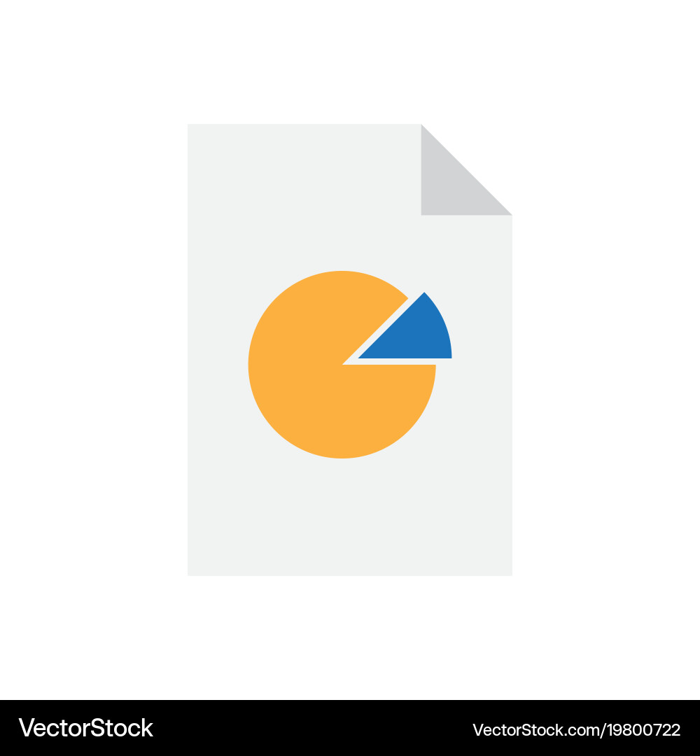 Analytics data document with pie chart vector image