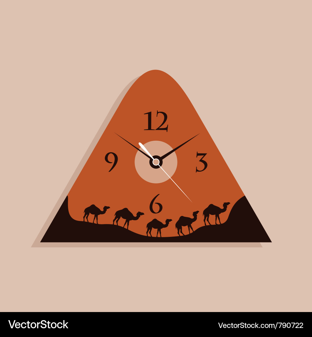 Camel clock Vector Image