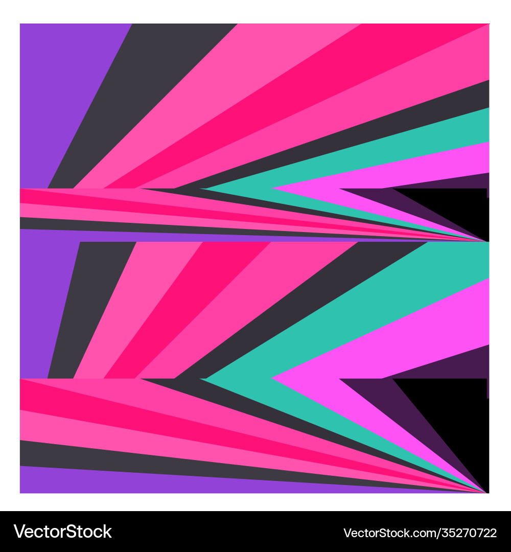 Colorful geometric and curve background pattern Vector Image