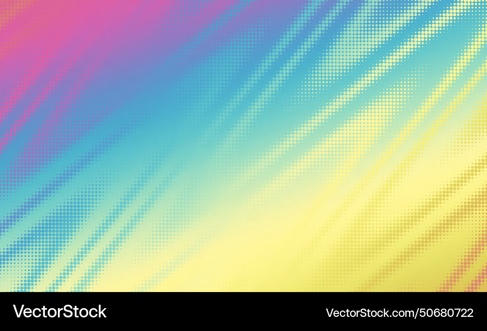 Colourful gradient halftone dots background Vector Image