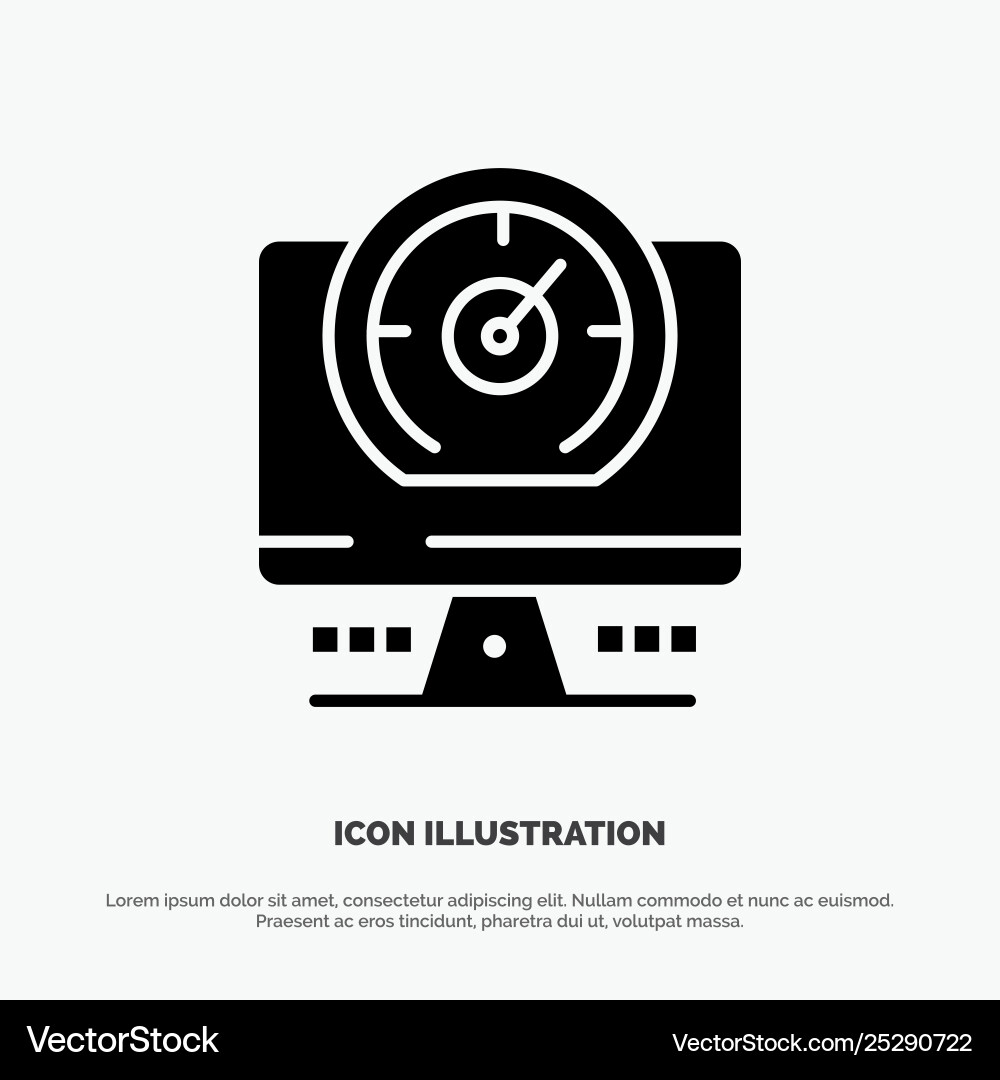 Compass computer timer location solid black glyph Compass computer timer location solid black glyph vector image