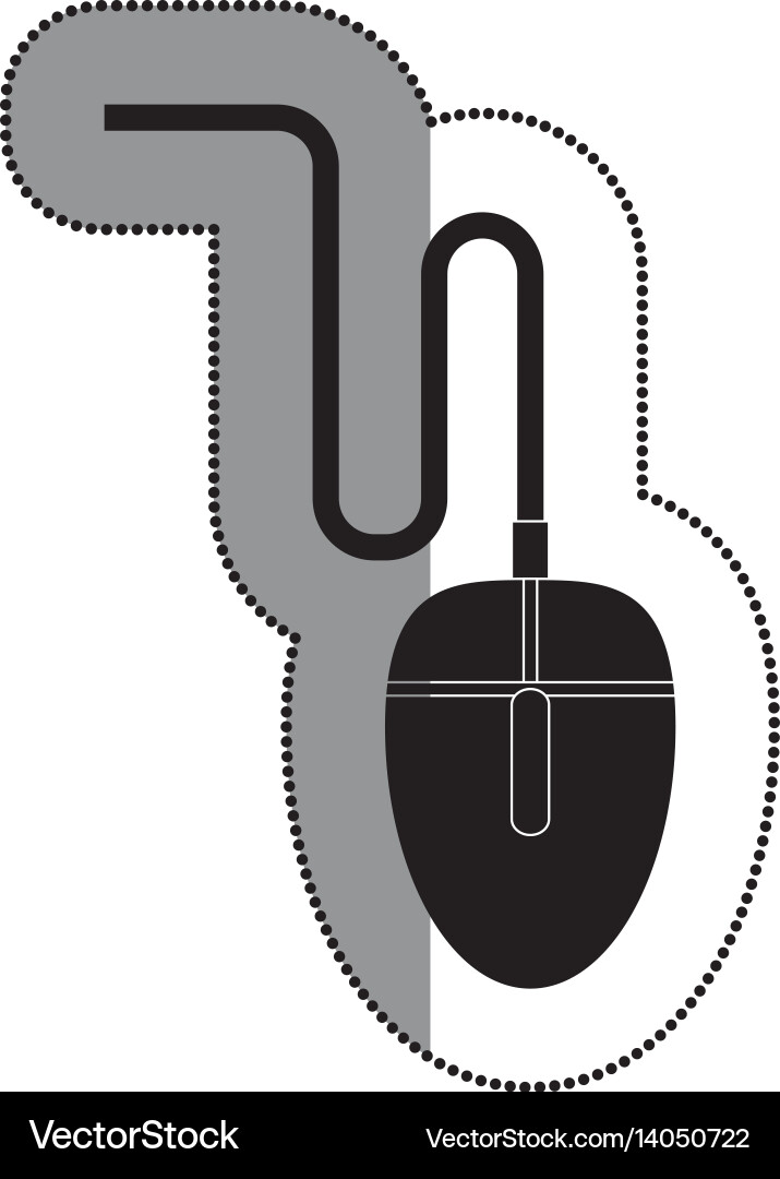 Computer mouse isolated icon Vector Image