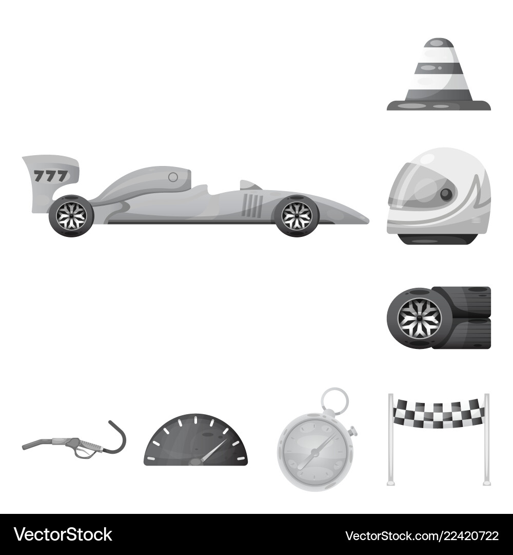 Design of car and rally logo set vector image