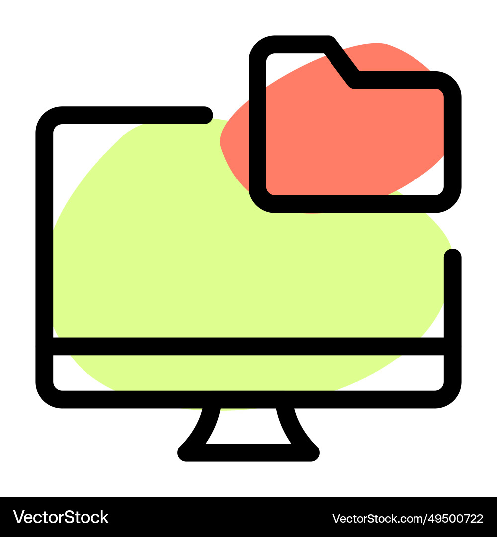 Digital folder for organizing and storing files vector image