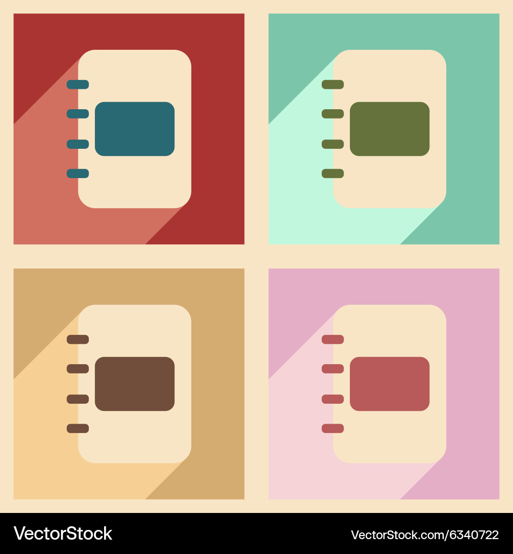 Flat with shadow concept and mobile application Vector Image