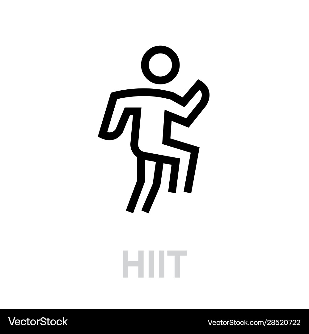 Hiit High-Intensity-Intervalltraining Sport-Ikone Hiit High-Intensity-Intervalltraining Sport-Ikone vektorbild