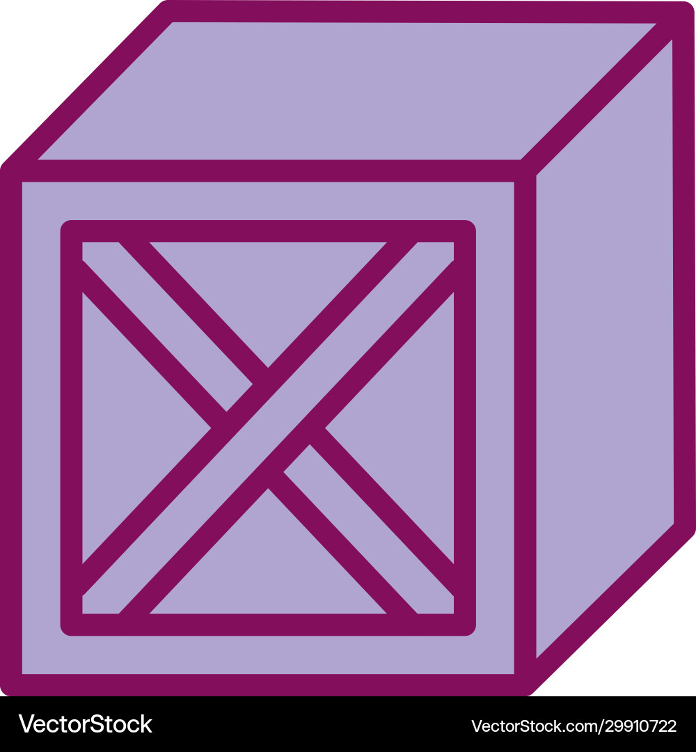 Isolated delivery box line and fill style icon vector image