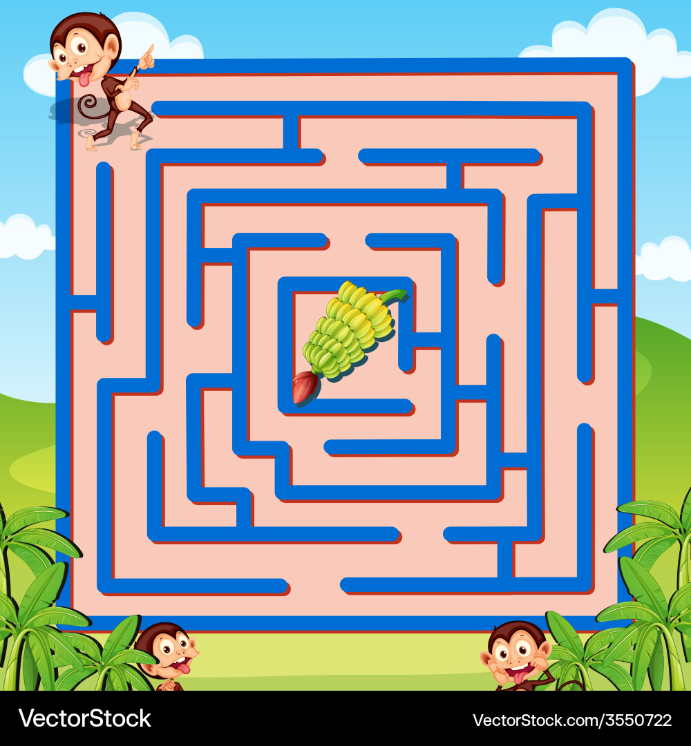 Maze game Royalty Free Vector Image - VectorStock
