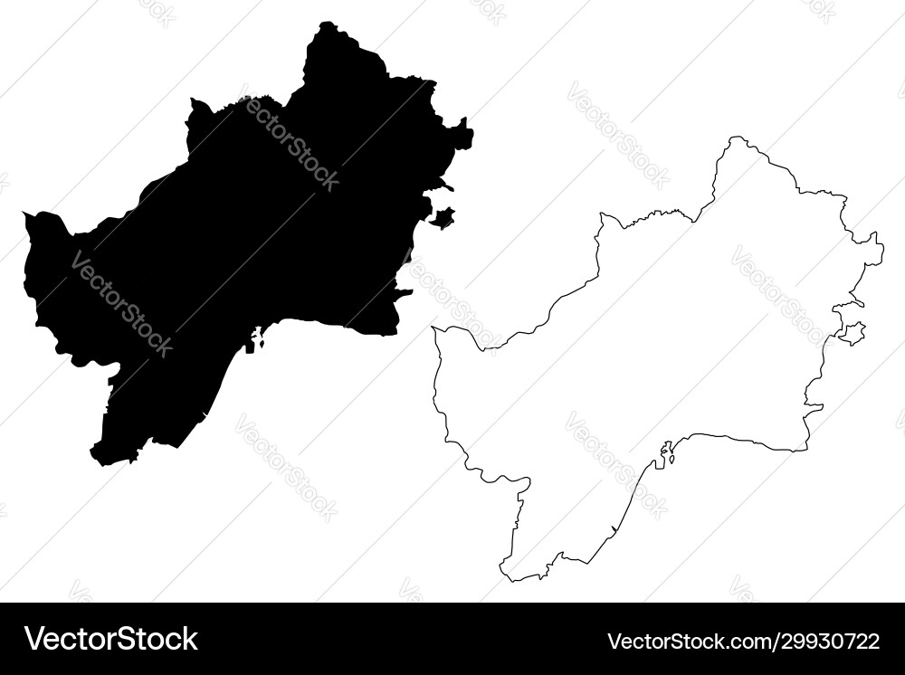 Málaga Stadt Königreich Spanien und Andalusien Karte Málaga Stadt Königreich Spanien und Andalusien Karte vektorbild