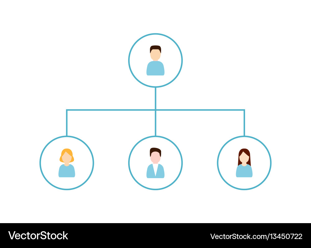Organization & Delegation Structure Vector Image