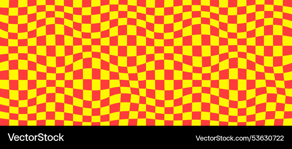 Psychedelic checkerboard pattern Psychedelic checkerboard pattern vector image