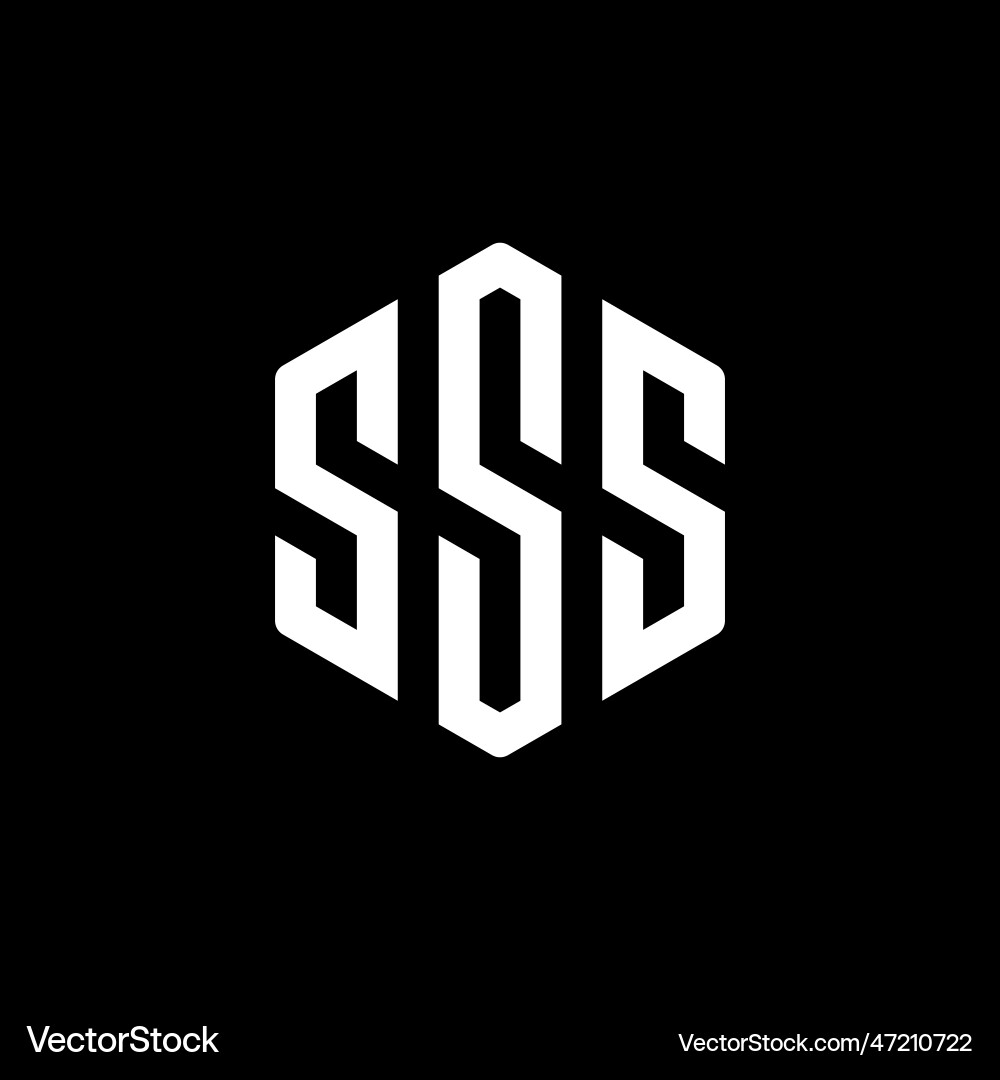 Triple letter s logo design vector image