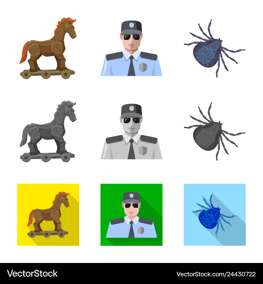 Virus and secure icon set Virus and secure icon set vector image